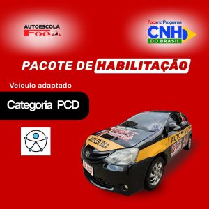 PACOTE DE HABILITAÇÃO CATEGORIA (B PCD) COM 20 AULAS